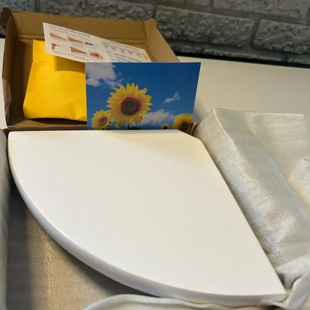 🍀 3 for $25 New White Corner Shelf Home Organization and Decor